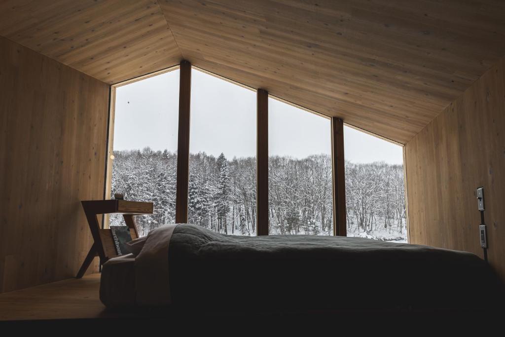 ベッドから見える雪景色